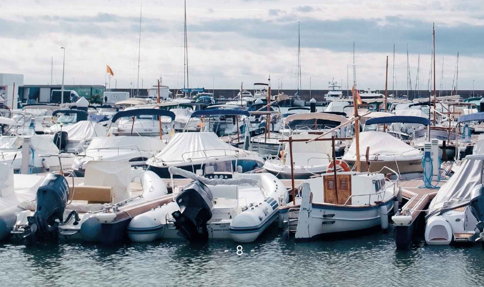 Jachthaven met diverse scheepstypen